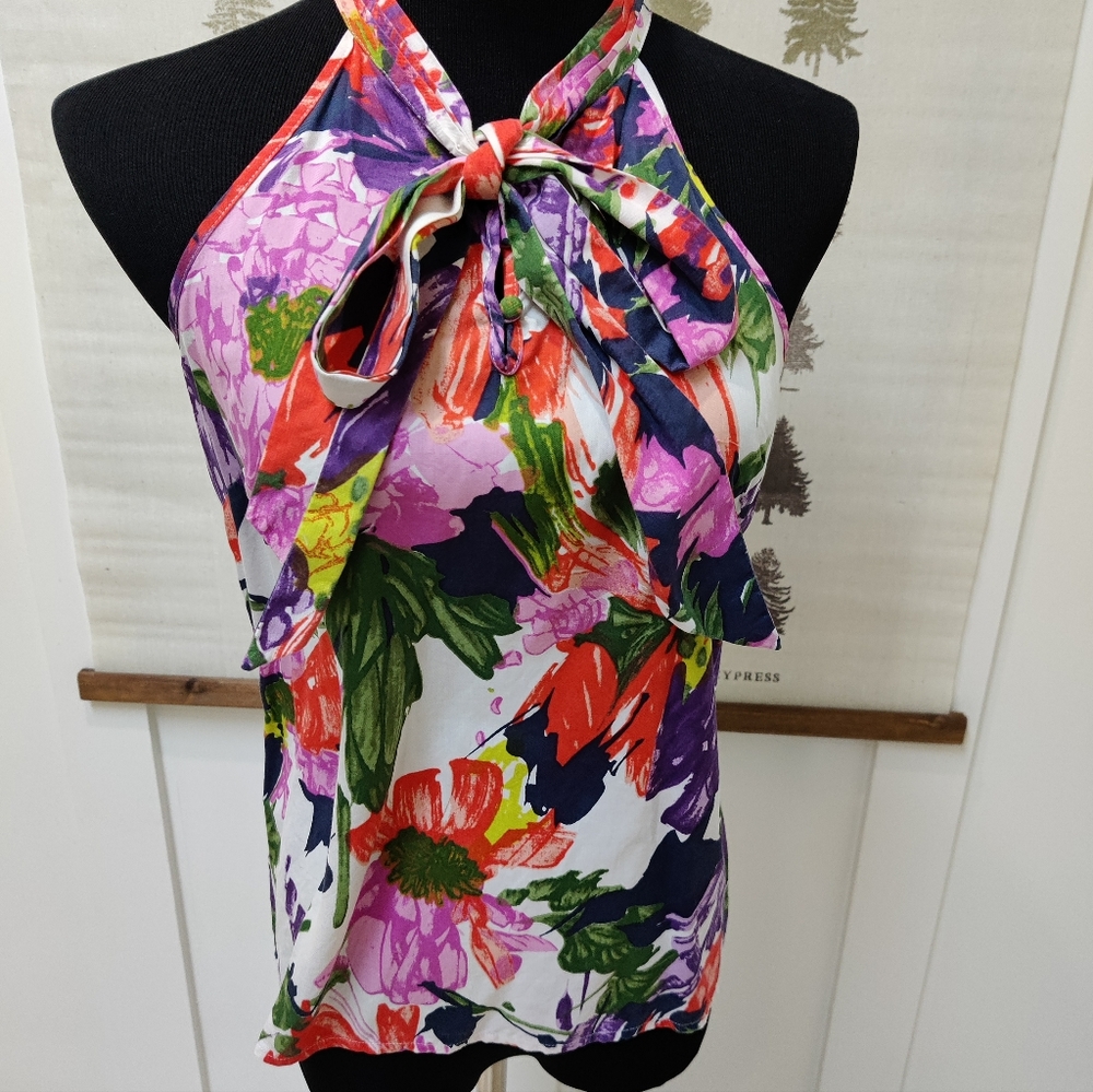 J. Crew Floral Print Halter Top - Size 2